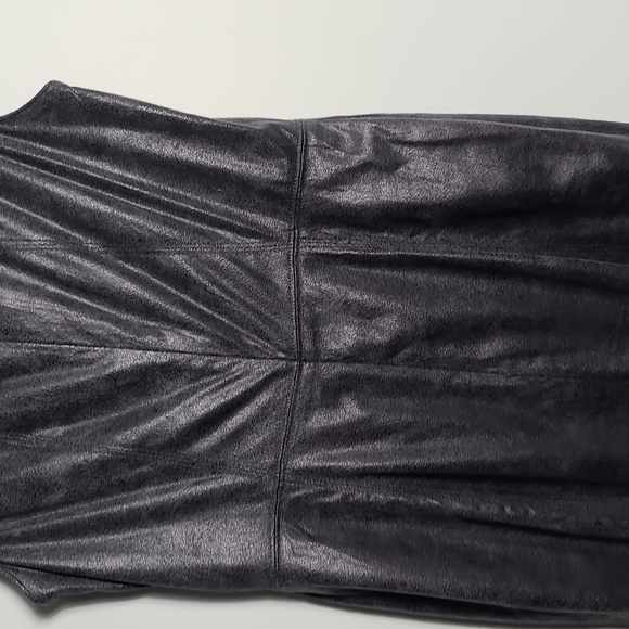 VINCE CAMUTO Leather Look Mini (Above the knee) Dress in Gun Metal Size 6 - Picture 12 of 14